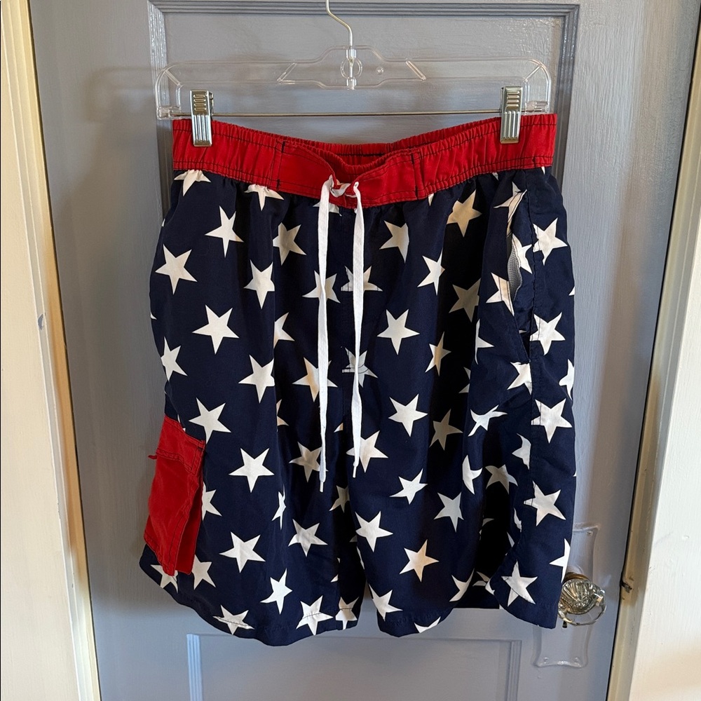 Men's Star Patterned Swim Board Shorts